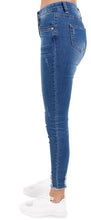 Load image into Gallery viewer, Shelikes Ladies Stretch Slim Fit Plus Size Denim Jeans - Mid Blue
