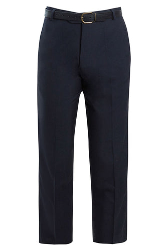 Mens Formal Belted Everpress Pants - Navy