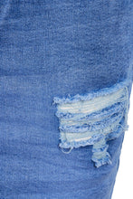 Load image into Gallery viewer, Shelikes Ladies Ripped Distressed Frayed Denim Short Mini Skirt - Blue
