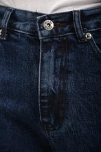 Load image into Gallery viewer, Mens Leg Denim Wash Cotton Plain Straight Classic Jeans - Dark Blue
