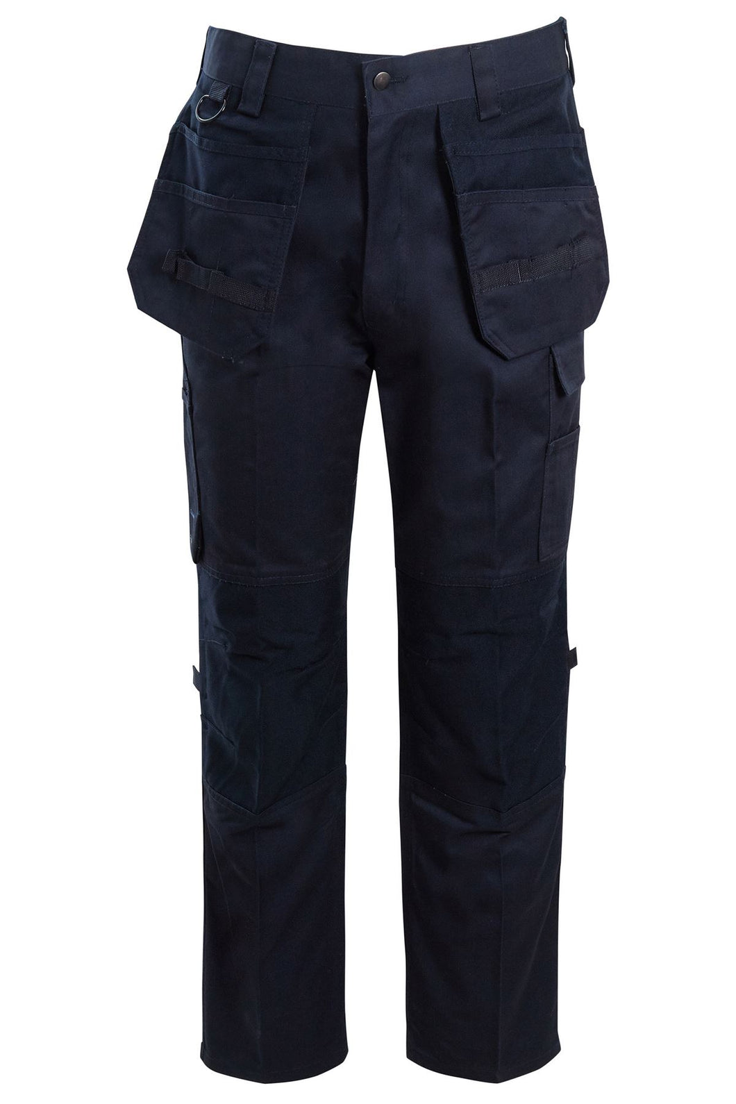 Shelikes Mens Combat Cargo Pockets Hard Wearing Work Trousers - Navy