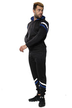 Load image into Gallery viewer, Mens Full Zip Hooded Skinny Fit Lightweight Tracksuit Set - Black (AV20-K)
