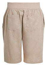 Load image into Gallery viewer, Shelikes Ladies Summer Holiday Linen Comfort Stone Shorts - Stone
