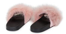 Load image into Gallery viewer, Womens Fur Summer Fluffy Sliders Flip Flops - Pink
