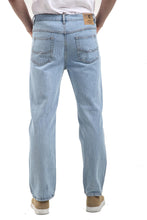 Load image into Gallery viewer, Mens Leg Denim Wash Cotton Plain Straight Classic Jeans - Light Blue
