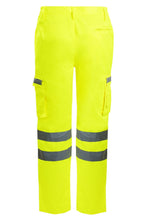 Load image into Gallery viewer, Mens Hi Vis Viz Workwear Safety Trousers Combat Bottoms - Yellow
