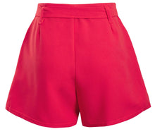 Load image into Gallery viewer, Ladies Mini Zip Pleated Casual Summer Shorts - Fuschia
