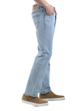 Load image into Gallery viewer, Mens Leg Denim Wash Cotton Plain Straight Classic Jeans - Light Blue
