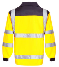 Load image into Gallery viewer, Mens Hi Vis Heavyweight Fleece Full Zip Anti Pilling Workwear Jacket - Yellow/Navy
