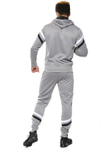 Load image into Gallery viewer, Mens Full Zip Hooded Skinny Fit Lightweight Tracksuit Set - Grey (AV20-K)
