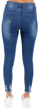 Load image into Gallery viewer, Shelikes Ladies Stretch Slim Fit Plus Size Denim Jeans - Mid Blue
