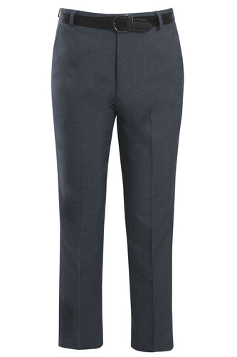 Mens Formal Belted Everpress Pants - Grey