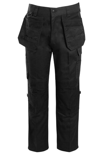Shelikes Mens Combat Cargo Pockets Hard Wearing Work Trousers - Black