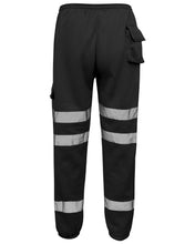 Load image into Gallery viewer, Mens Hi Vis Viz Combat Trousers Workwear Jogging Bottoms - Black
