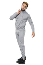 Load image into Gallery viewer, Mens Full Zip Hooded Skinny Fit Lightweight Tracksuit Set - Grey (AV20-015)
