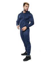 Load image into Gallery viewer, Mens Full Zip Hooded Skinny Fit Lightweight Tracksuit Set - Navy (AV20-015)
