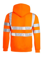 Load image into Gallery viewer, Mens Zip Up Fleece Hooded Hi Viz Visibility Sweatshirt - Orange
