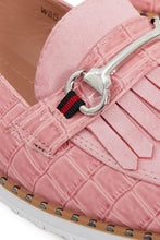 Load image into Gallery viewer, Ladies Flat Casual Tassle Loafers Buckle Pumps Shoes - Pink
