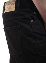 Load image into Gallery viewer, Mens Leg Denim Wash Cotton Plain Straight Classic Jeans - Black
