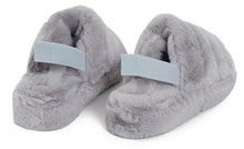 Load image into Gallery viewer, Womens Fluffy Faux Fur Peep Toe Slipper - Light Grey
