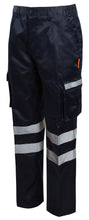 Load image into Gallery viewer, Mens Hi Vis Viz Workwear Safety Trousers Combat Bottoms - Navy
