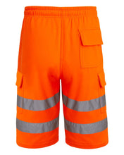 Load image into Gallery viewer, Mens Hi Visibility Combat Style Cargo Pocket Work Wear Shorts - Orange
