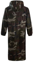 Load image into Gallery viewer, Mens Waterproof Hooded Mac Trench Long Coat - Camo Long Coat
