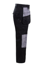 Load image into Gallery viewer, Shelikes Mens Combat Cargo Pockets Hard Wearing Work Trousers - Black/Grey
