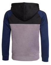 Load image into Gallery viewer, Unisex Block Contrast Panel Full Zip Hoodie Tracksuit - Grey/Black/Navy
