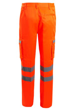 Load image into Gallery viewer, Mens Hi Vis Viz Workwear Safety Trousers Combat Bottoms - Orange
