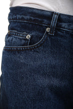 Load image into Gallery viewer, Mens Leg Denim Wash Cotton Plain Straight Classic Jeans - Dark Blue
