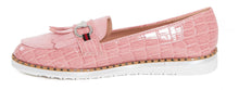 Load image into Gallery viewer, Ladies Flat Casual Tassle Loafers Buckle Pumps Shoes - Pink
