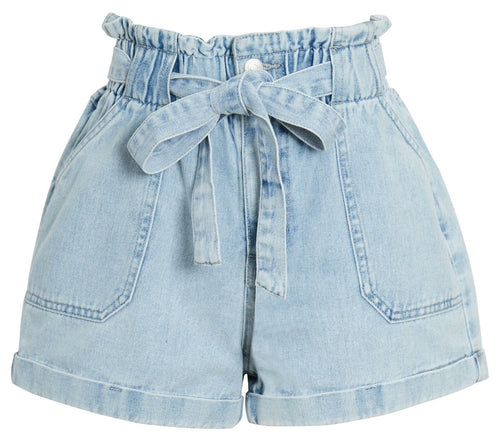 Shelikes Ladies Denim Summer Denim Shorts - Light Blue