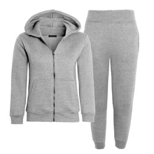 Load image into Gallery viewer, New Kids Fleece Hoodie Top &amp; Bottoms Joggers Tracksuit Set - Grey
