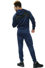 Load image into Gallery viewer, Mens Tracksuit Zip Up Hoodie Slim Fit Pants Set - Navy/Black (AV20-V)
