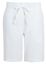 Load image into Gallery viewer, Shelikes Ladies Summer Holiday Linen Comfort Stone Shorts - White
