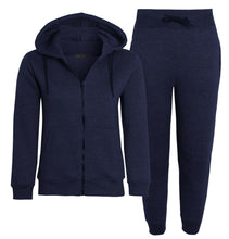 Load image into Gallery viewer, New Kids Fleece Hoodie Top &amp; Bottoms Joggers Tracksuit Set - Navy
