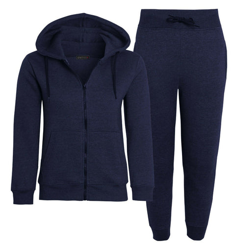 New Kids Fleece Hoodie Top & Bottoms Joggers Tracksuit Set - Navy