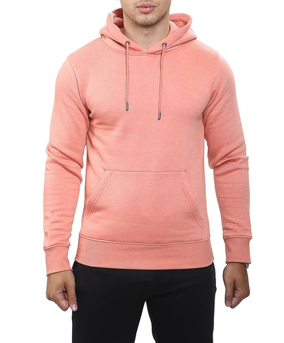 Shelikes Mens Pullover Hooded Sweatshirt - Dusty Orange