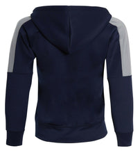 Load image into Gallery viewer, Mens Tracksuit Zip Up Hoodie Slim Fit Pants Set - Navy Panel
