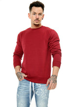 Load image into Gallery viewer, Mens Plain Casual Leisure Top Pullover - Wine
