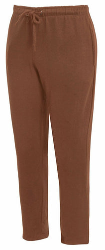 Mens Zip Pockets Open Hem Sweat Pants - Light Brown