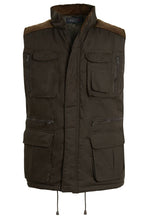 Load image into Gallery viewer, Mens Gilet Safari Multi Pocket Waistcoat - Olive
