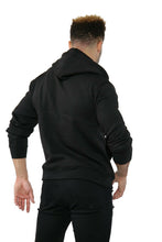 Load image into Gallery viewer, Mens Fleece Soft Lined Zipper Hoodie Sweatshirt - Black
