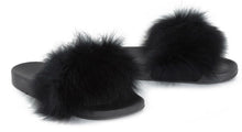 Load image into Gallery viewer, Womens Fur Summer Fluffy Sliders Flip Flops
