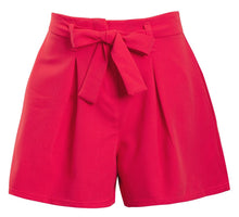 Load image into Gallery viewer, Ladies Mini Zip Pleated Casual Summer Shorts - Fuschia
