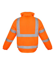 Load image into Gallery viewer, Hi Vis Visibility Bomber Workwear Security Hooded Waterproof Jacket - Orange
