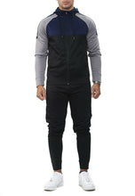 Load image into Gallery viewer, Mens Tracksuit Zip Up Hoodie Slim Fit Pants Set - Black/Navy/Grey
