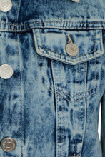 Load image into Gallery viewer, Shelikes Ladies Denim Crop Style Jacket - Bleach (Poppy)
