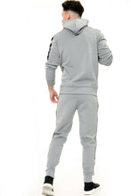 Load image into Gallery viewer, Mens Plain Hoodie Tracksuit Top Designer Slim Fit Hooded - Grey Panel Suit
